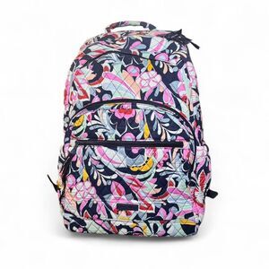 Vera Bradley Essential Large Backpack Mod Paisley Quilted Cotton School Travel